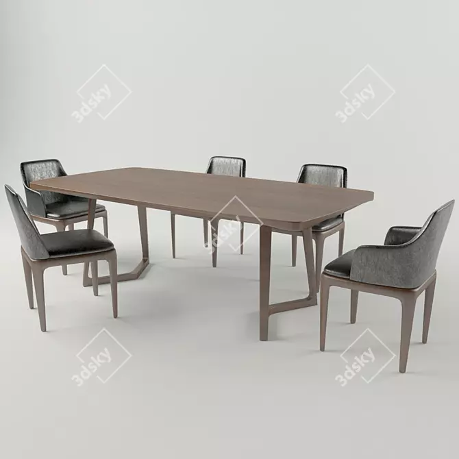Elegant Archeko Dining Table 3D model image 1
