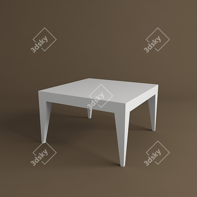 Modern Plastic Coffee Table 3D model image 1