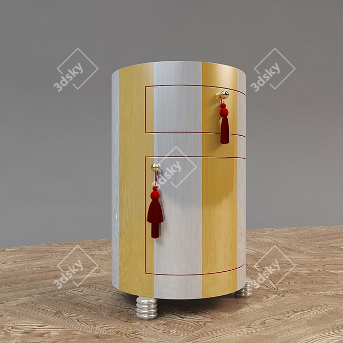 Modern Nightstand with Italian Style 3D model image 1