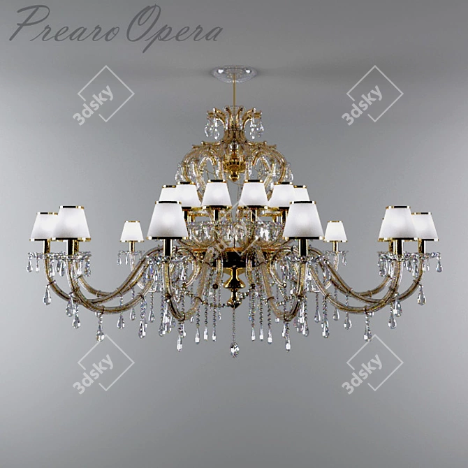 Elegant Opera Chandelier: Polys=650000 3D model image 1