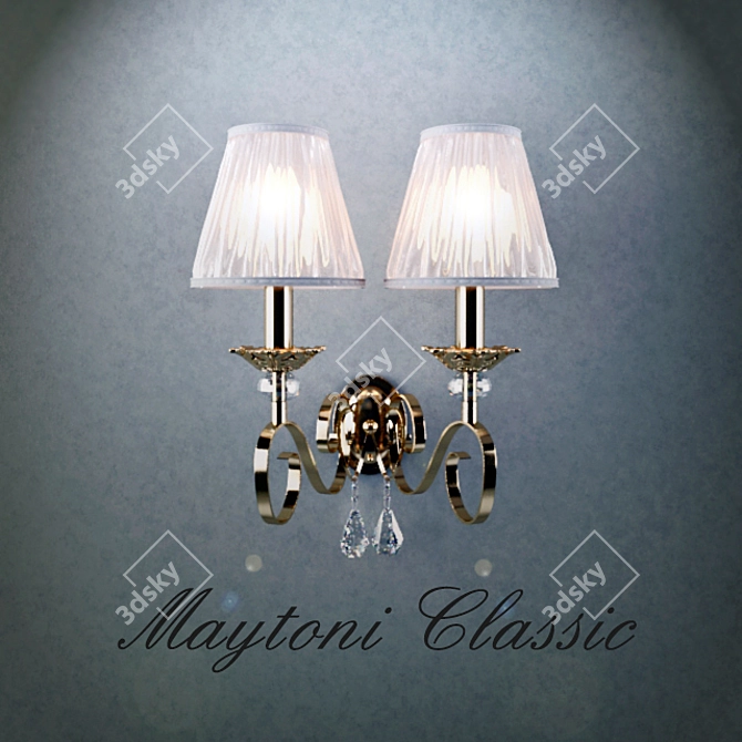 Bronze Classic 5-Arm Chandelier 3D model image 1