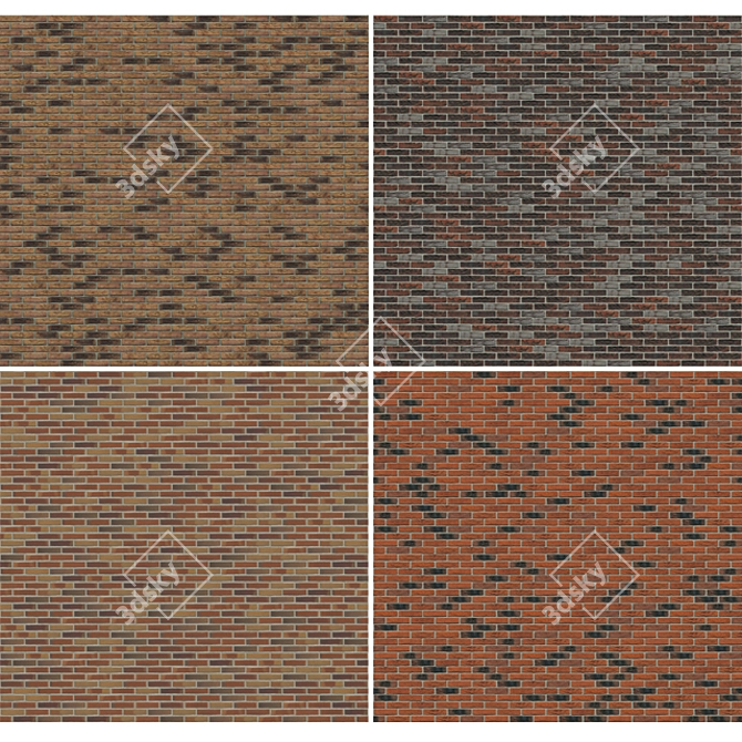 High-Res Seamless Brick Texture 3D model image 1