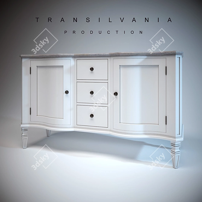 Transilvania Antique Dresser 3D model image 1