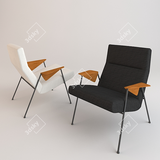 Elegant Arno Votteler Chair 3D model image 1
