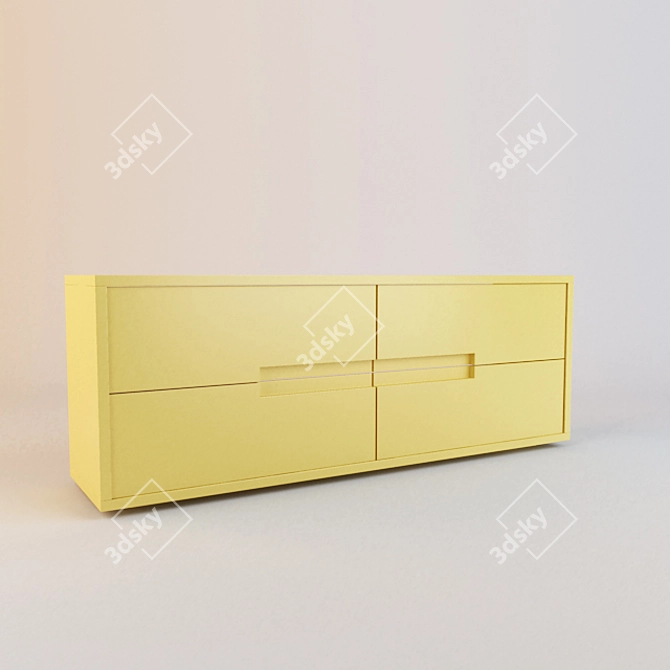 Modern Low Dresser: Latitude FS 3D model image 1