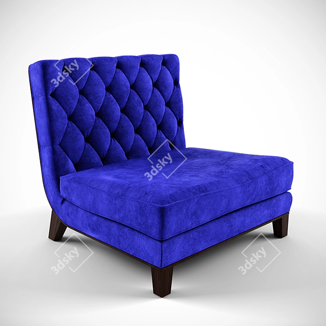 Elegant Italian Club Chair 3D model image 1