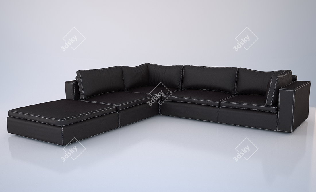 Luxurious Seam Sofa Lionel 3D model image 1