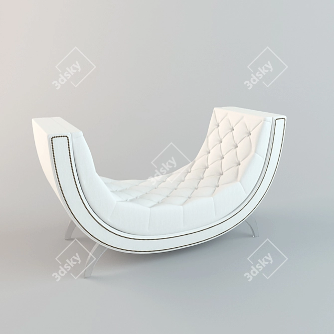 Elegant Curve Sofa FS 3D model image 1