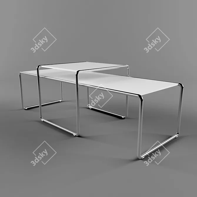 Elegant Laccio Table by Breuer 3D model image 1