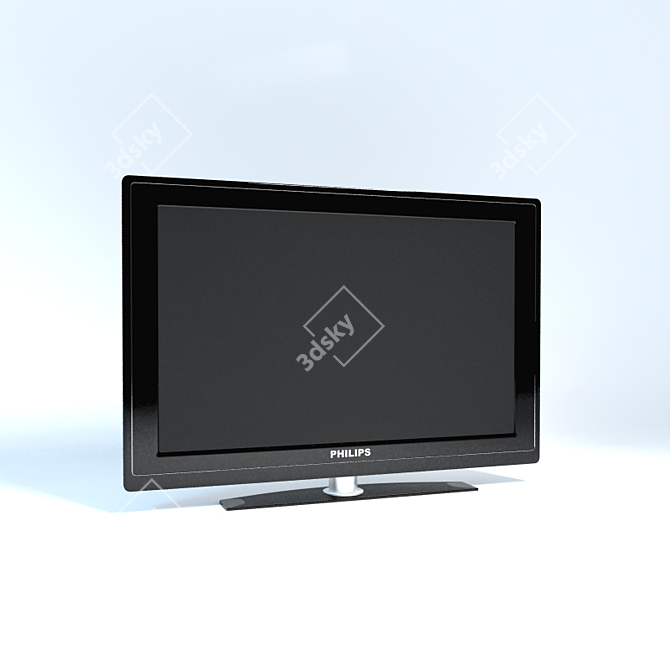 Sleek Philips TV with Crystal Clear Display 3D model image 1