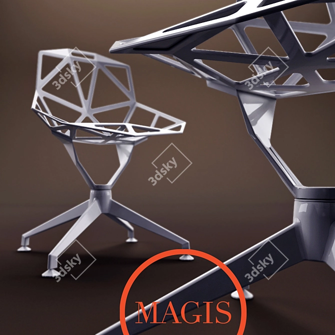Elegant Chair One 4 Star 3D model image 1