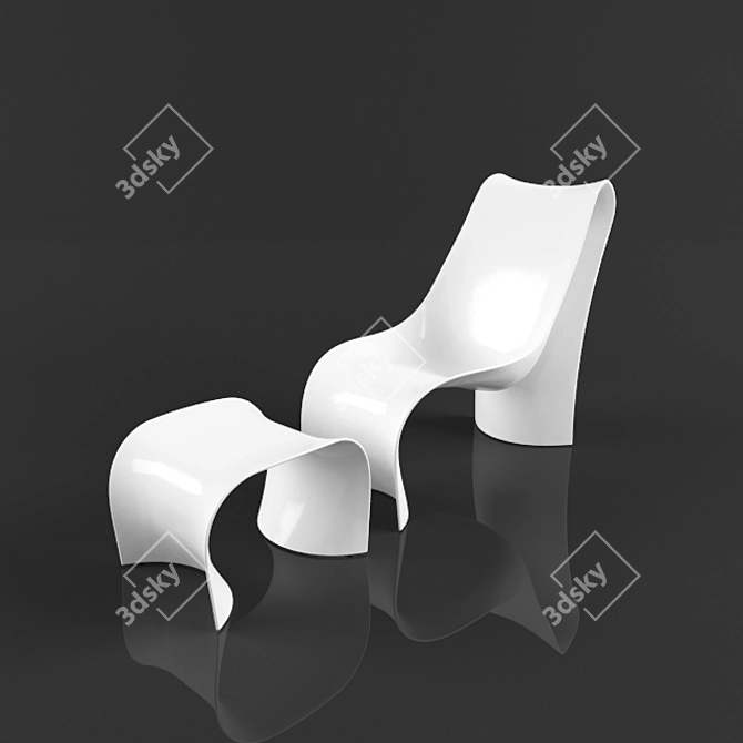 Versatile Polyurethane Chair 3D model image 1