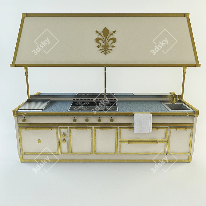 Italian Restart Kitchen 3D model image 2