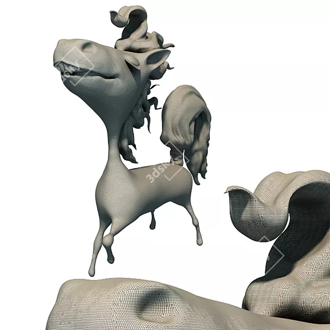 Happy New Year Horse 3D model image 3