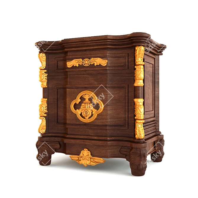 Classic Bedside Cabinet 3D model image 1