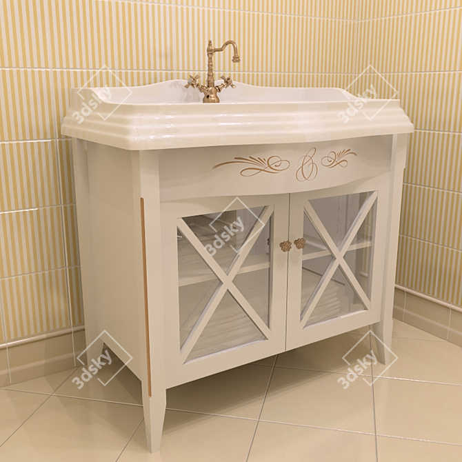 Caprigo Napoli 910X564 Bathroom Vanity 3D model image 1