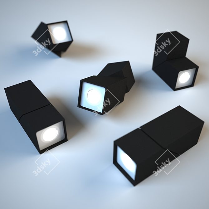 Sleek Swivel Lamps 3D model image 1