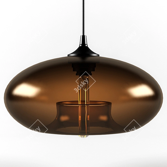 Ethereal Glow Chocolate Chandelier 3D model image 1