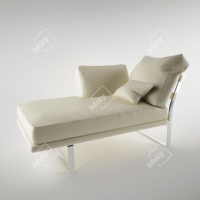 Title: Metropolitan Fendi Leather Sofa 3D model image 1