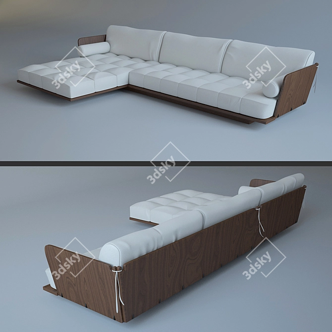  Elegant Vray Divan Sofa 3D model image 1