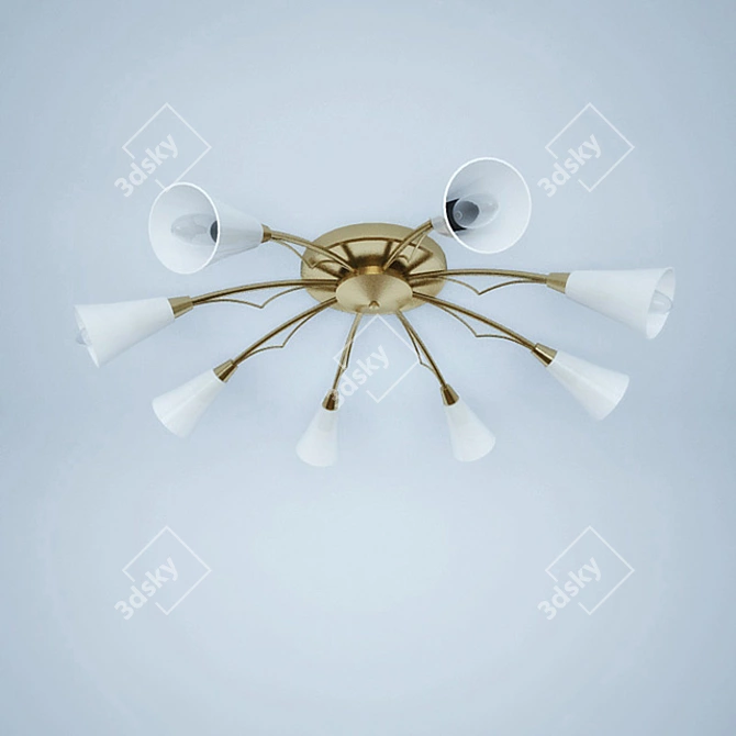 MW-Light 311012108 Chandelier: Bronze Metal & Glass, 180x690mm 3D model image 1