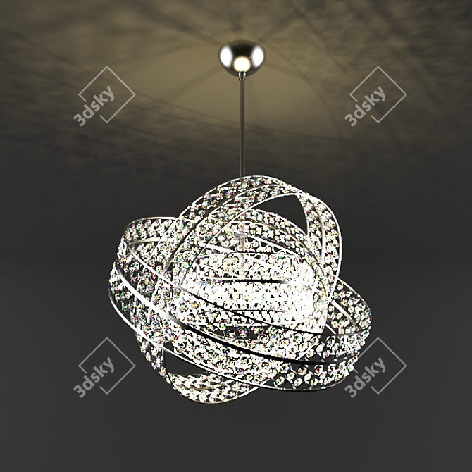 Stunning Galaxy Chandelier: Illuminate Your Space! 3D model image 1