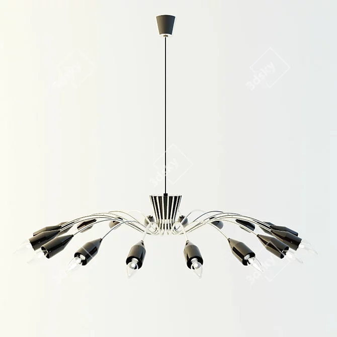 Elegant Norah Pendant Lamp 3D model image 1