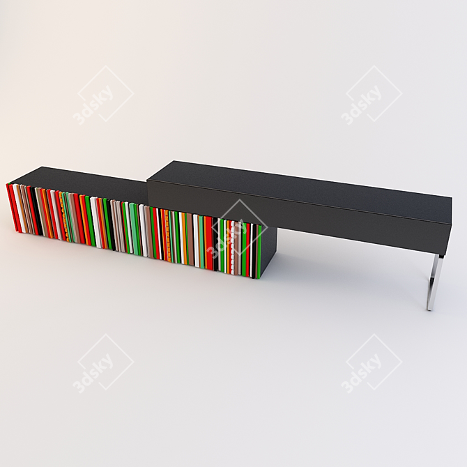 Title: Handcrafted TV Stand 3D model image 1