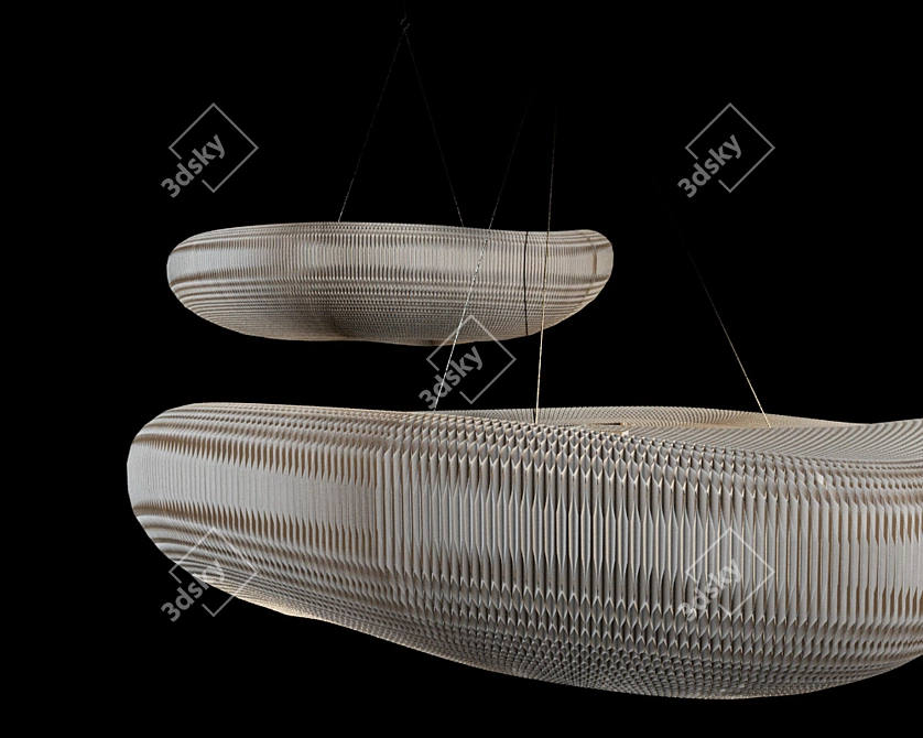 Cloud Softlight: Elegant Ceiling Fixture 3D model image 1