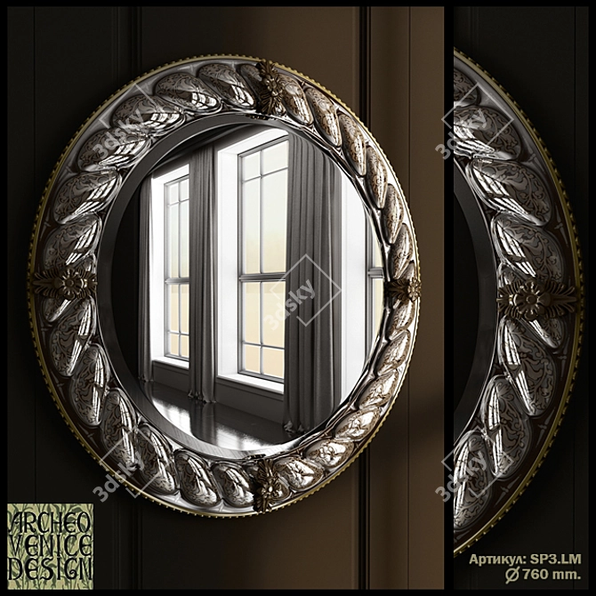 Venice Design Mirror 3D model image 1