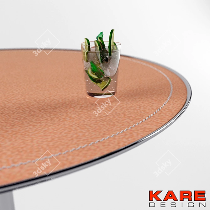 Swing Leather Side Table by KARE 3D model image 2