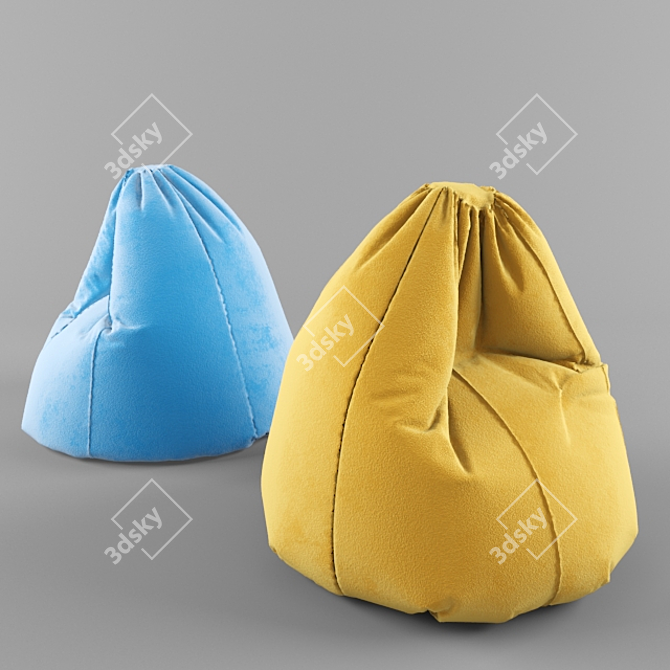 Cozy Comfort Pouf 3D model image 1