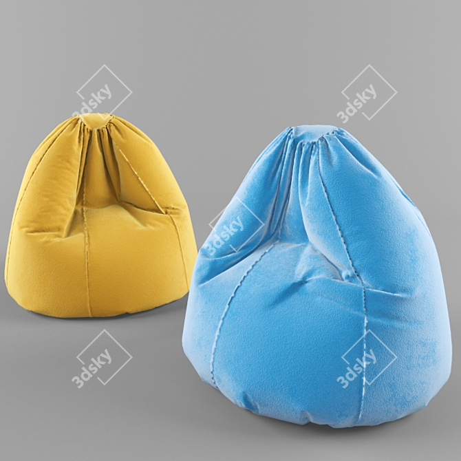 Cozy Comfort Pouf 3D model image 2