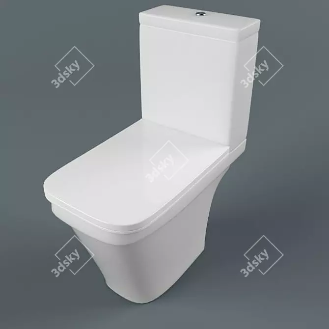 Hatria Erika Pro Q - Compact Toilet 3D model image 1