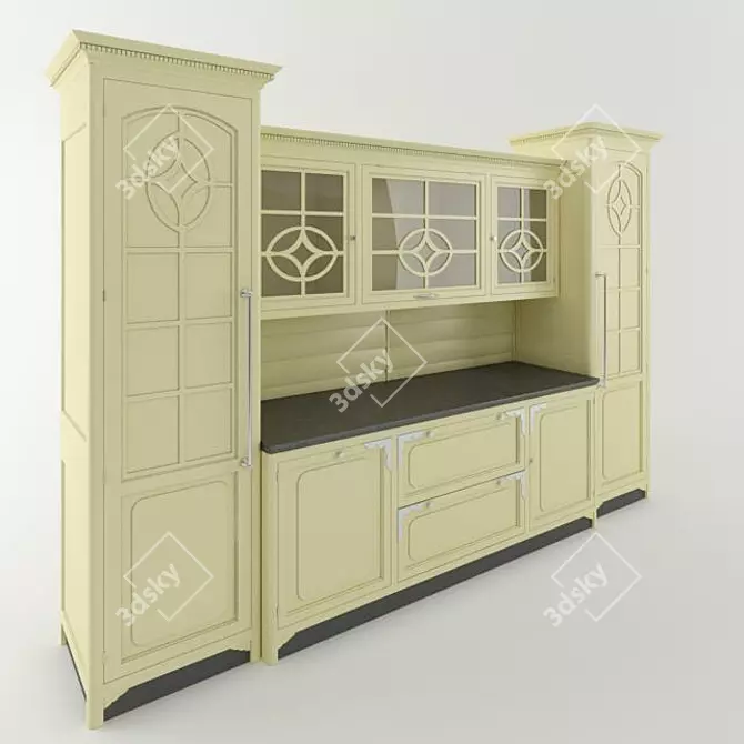 Elegant Islmorada Kitchen Solution 3D model image 1