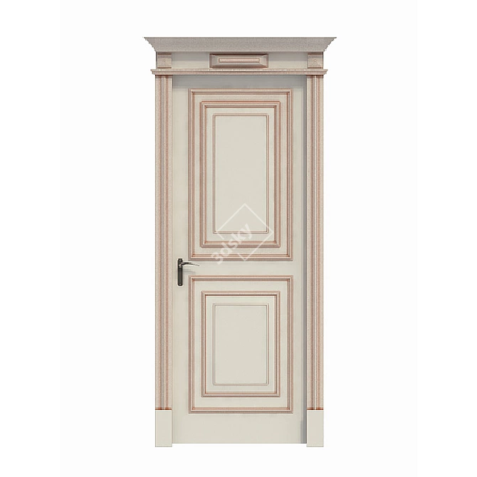 Elegant Pion Doors 3D model image 1