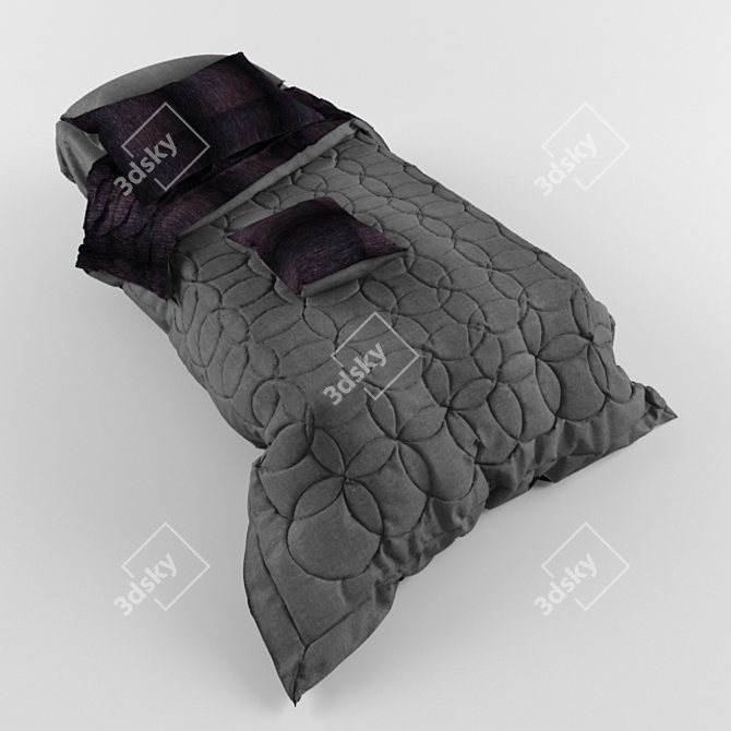 Cozy Dreams Bed 3D model image 1