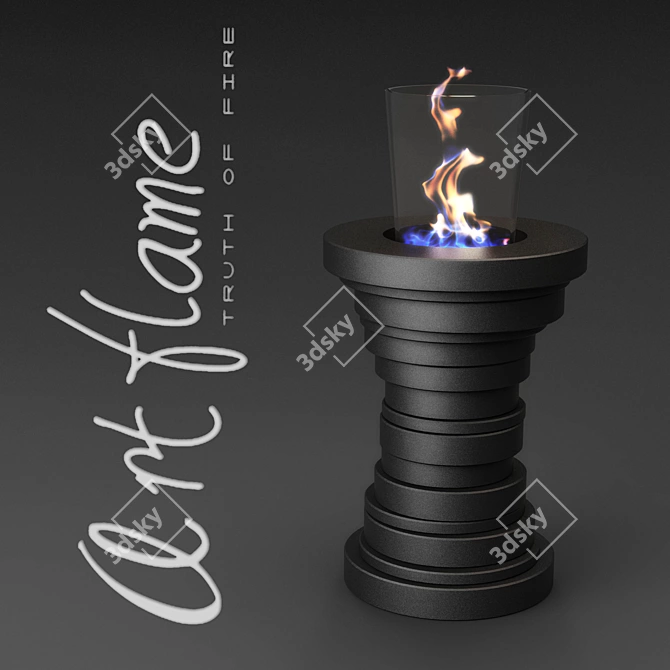 Custom Biofuel Fireplace by Art Flame 3D model image 1