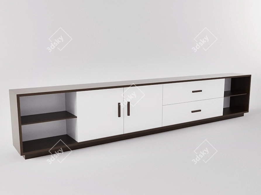 Modern TV Stand 3D model image 1