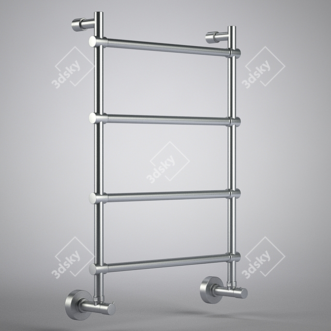 Sleek Chrome Towel Warmer 3D model image 1