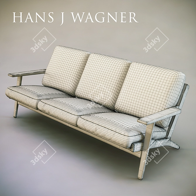 Title: Wegner Seat Sofa - Timeless Elegance 3D model image 3