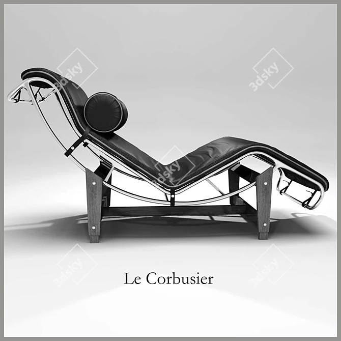 Le Corbusier Chaise Longue 3D model image 1