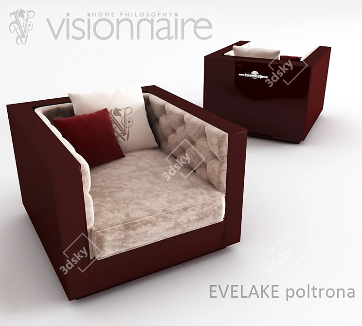 Visionnaire EVELAKE: Modern Comfort at its Best 3D model image 1