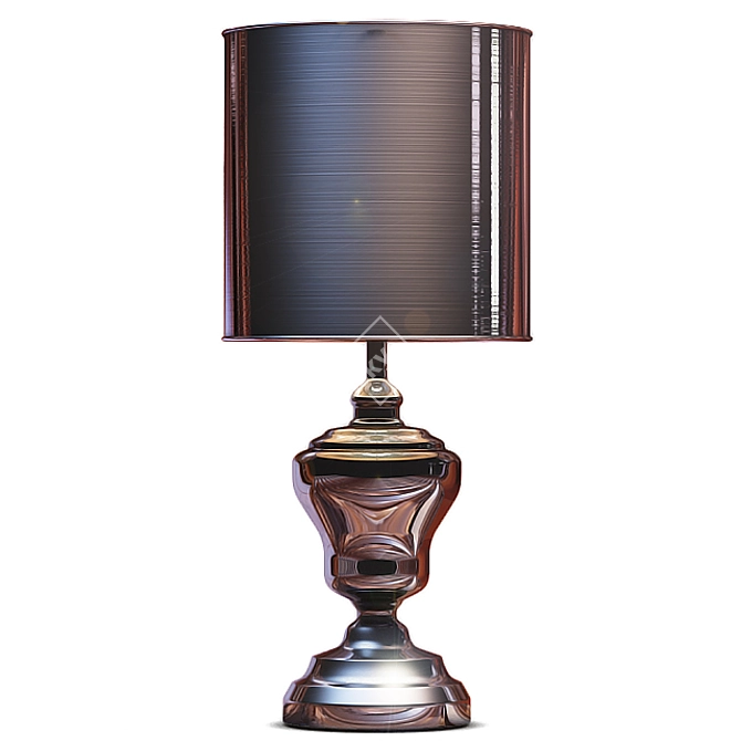 Sleek Metal Table Lamp 3D model image 1