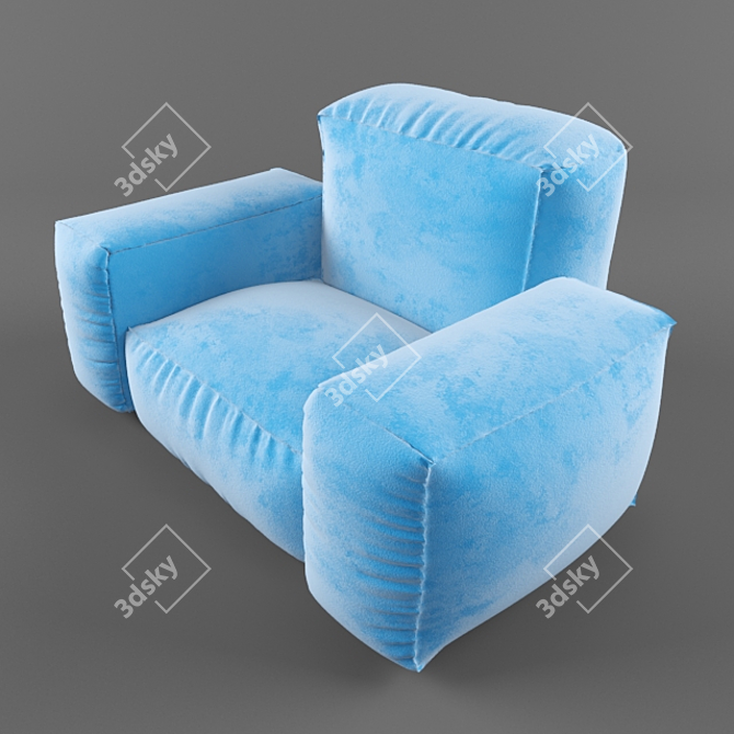 Cozy Comfort Pouf 3D model image 1