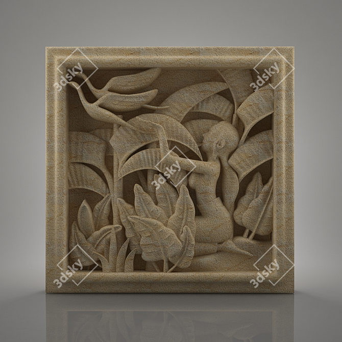 SereneStone: Soft, Natural Stone Comfort 3D model image 1