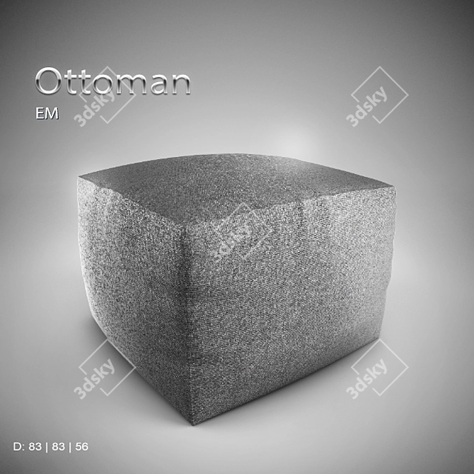 Versatile Ottoman and Puff Stool 3D model image 1