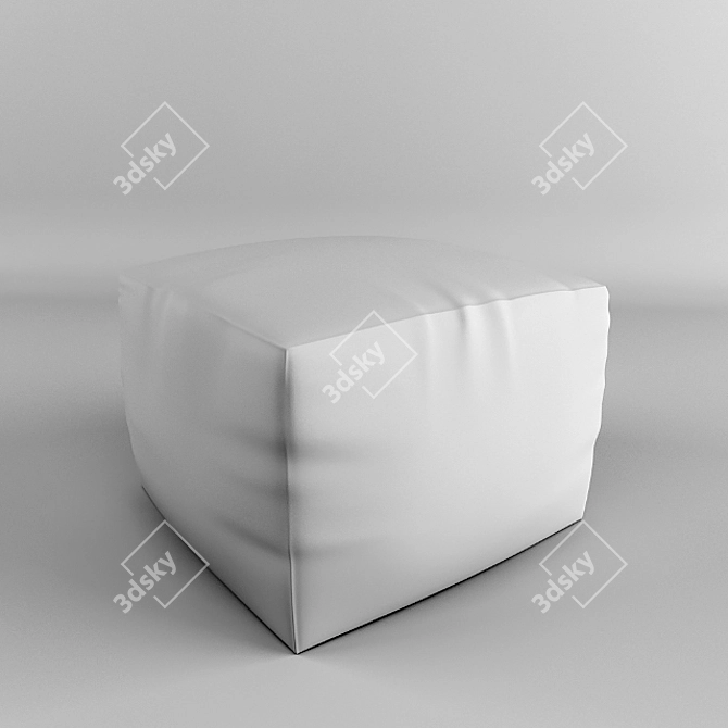 Versatile Ottoman and Puff Stool 3D model image 2