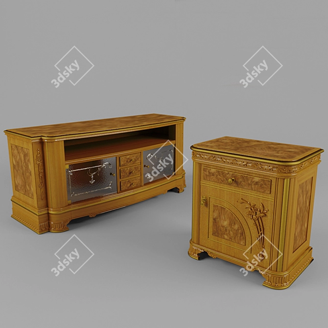 Classic Commode & Night Table - Moblesa 3D model image 1