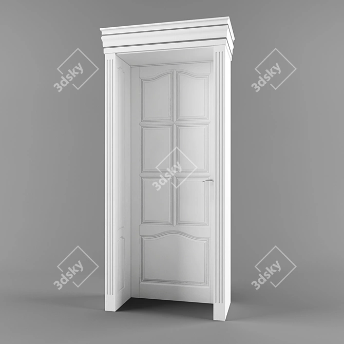 Elegant Classic Door 3D model image 1